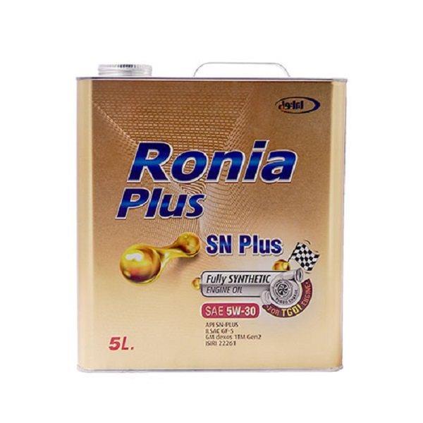 روغن موتور ایرانول مدل رونیا پلاس SN کد 5w-30 حجم 5 لیتر